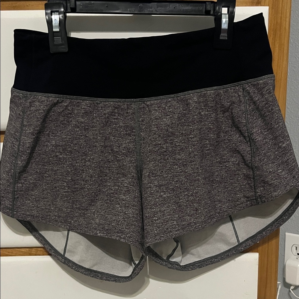 Lululemon Athletica Black and Gray Women's Athletic Shorts